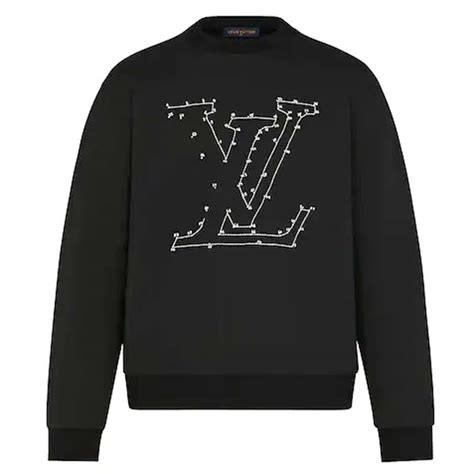 lv stitch print embroidered sweatshirt|Sweaters, Sweatshirts & Hoodies for Men .